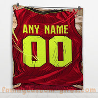 Thumbnail for Custom Premium Quilt Blanket Atlanta Jersey Basketball Personalized Quilt Gifts for Her & Him