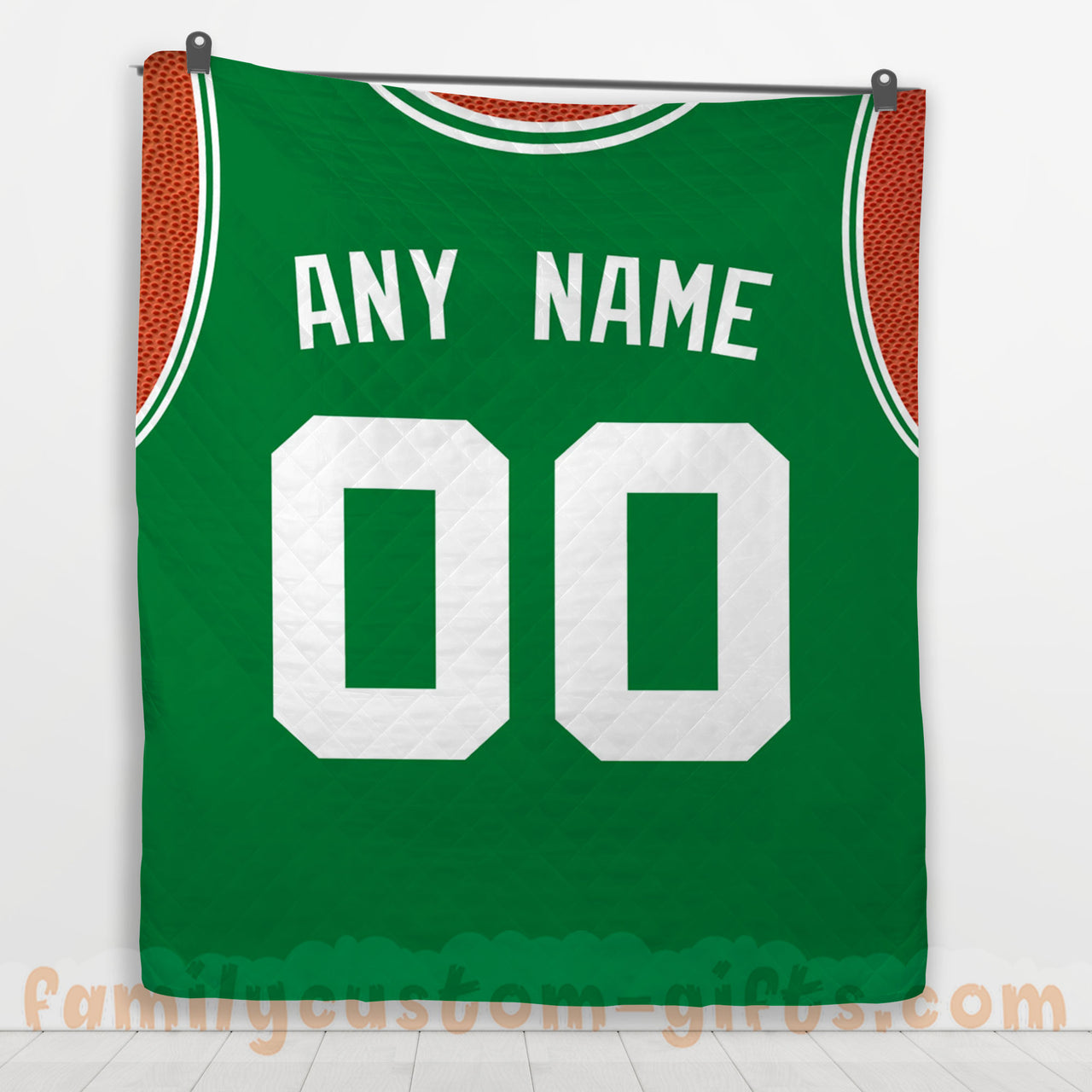 Custom Premium Quilt Blanket Boston Jersey Basketball Personalized Quilt Gifts for Her & Him