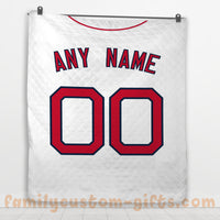 Thumbnail for Custom Premium Quilt Blanket Boston Jersey Baseball Personalized Quilt Gifts for Her & Him