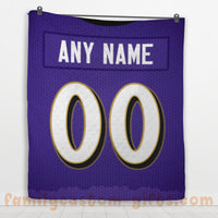 Thumbnail for Custom Premium Quilt Blanket Baltimore Jersey American Football Personalized Quilt Gifts for Her & Him