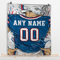 Thumbnail for Custom Premium Quilt Blanket Buffalo Jersey American Football Personalized Quilt Gifts for Her & Him