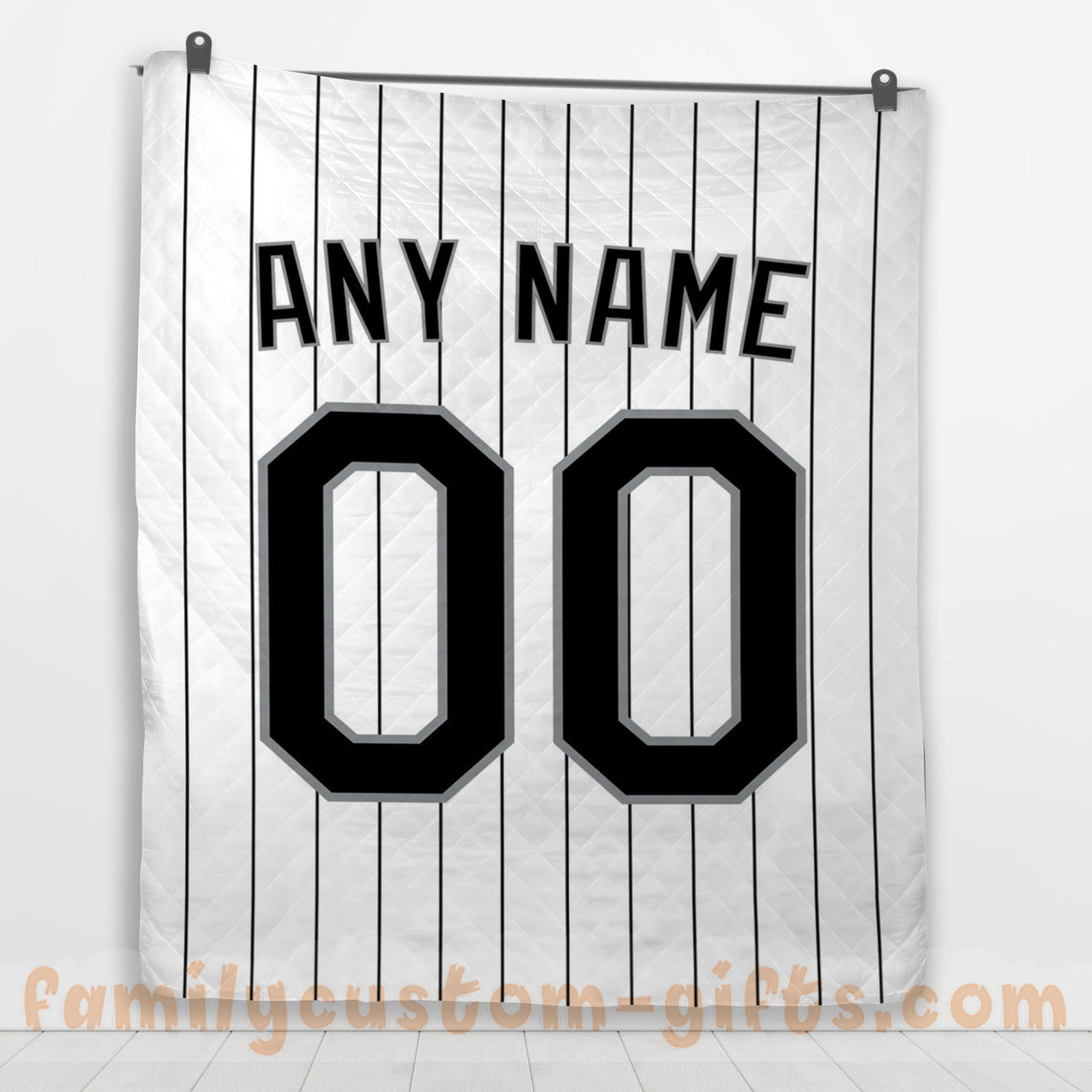 Custom Premium Quilt Blanket Chicago Jersey Baseball Personalized Quilt Gifts for Her & Him