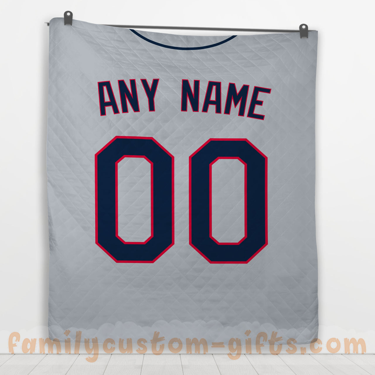 Custom Premium Quilt Blanket Cleveland Jersey Baseball Personalized Quilt Gifts for Her & Him