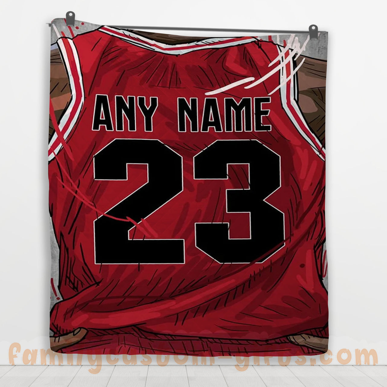 Custom Premium Quilt Blanket Chicago Jersey Basketball Personalized Quilt Gifts for Her & Him
