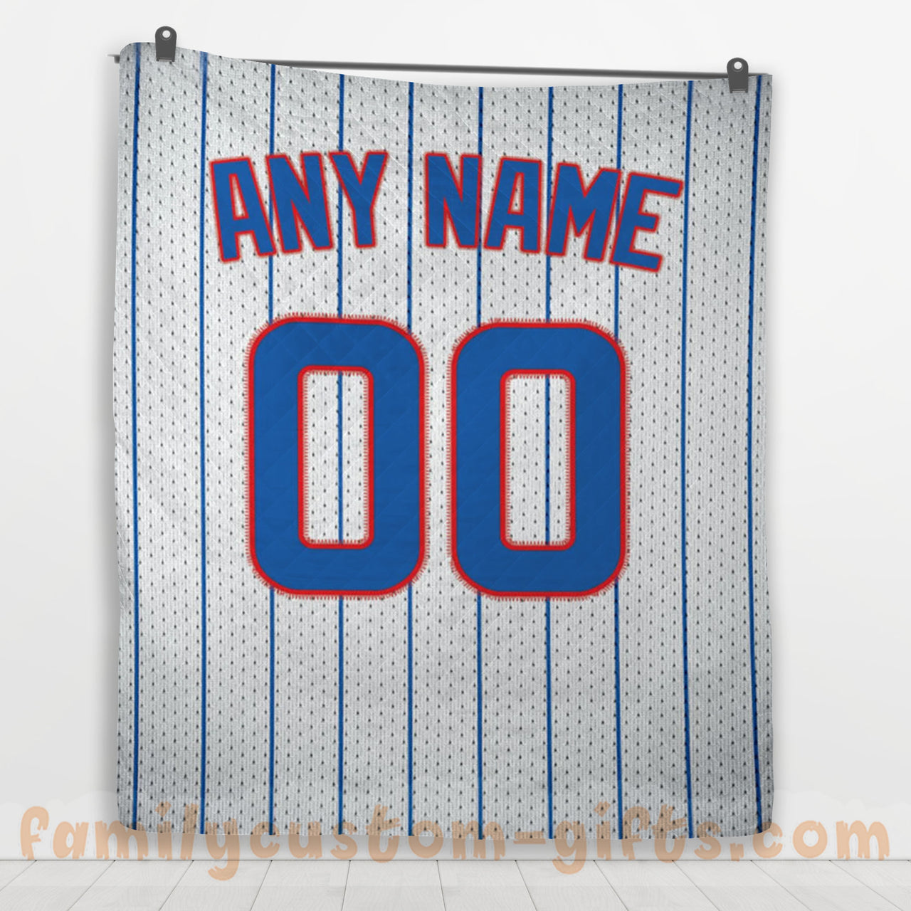 Custom Premium Quilt Blanket Chicago Jersey Baseball Personalized Quilt Gifts for Her & Him