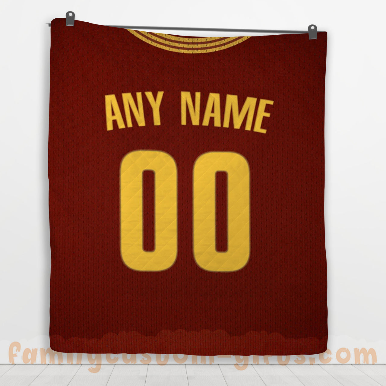 Custom Premium Quilt Blanket Cleveland Jersey Basketball Personalized Quilt Gifts for Her & Him