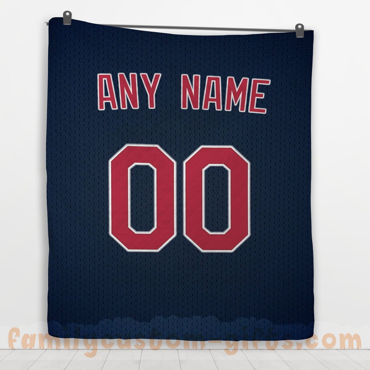 Custom Premium Quilt Blanket Cleveland Jersey Baseball Personalized Quilt Gifts for Her & Him