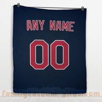 Thumbnail for Custom Premium Quilt Blanket Cleveland Jersey Baseball Personalized Quilt Gifts for Her & Him