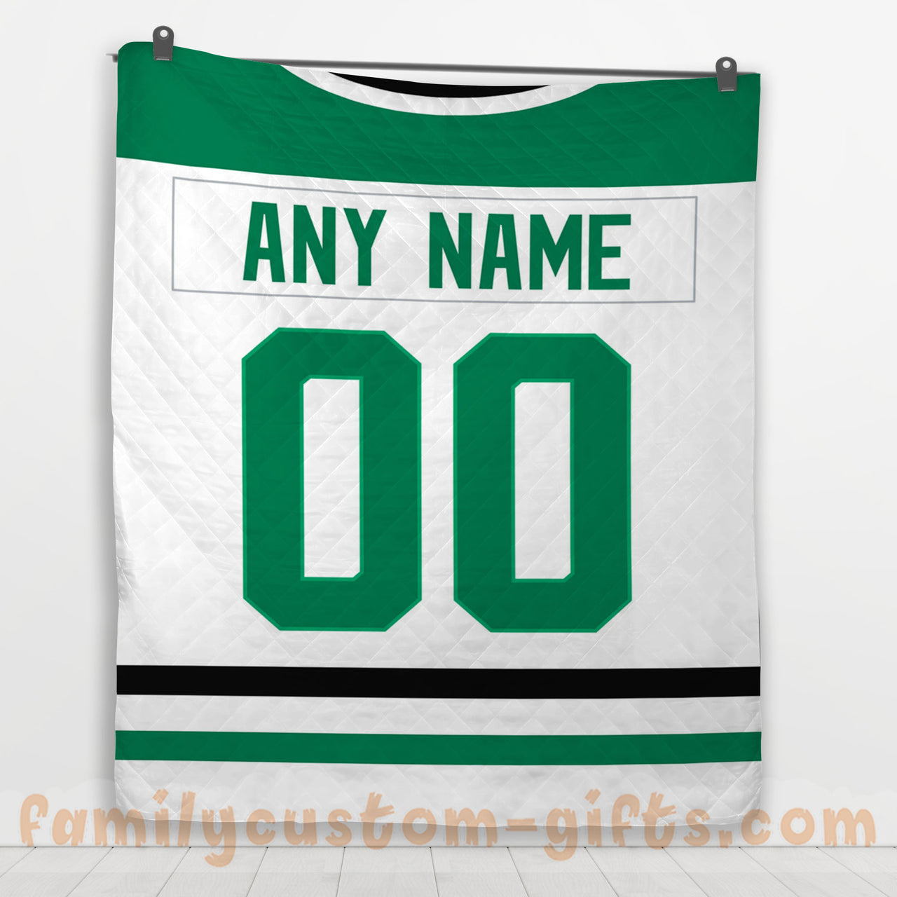 Custom Premium Quilt Blanket Dallas Jersey Ice Hockey Personalized Quilt Gifts for Her & Him