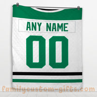 Thumbnail for Custom Premium Quilt Blanket Dallas Jersey Ice Hockey Personalized Quilt Gifts for Her & Him