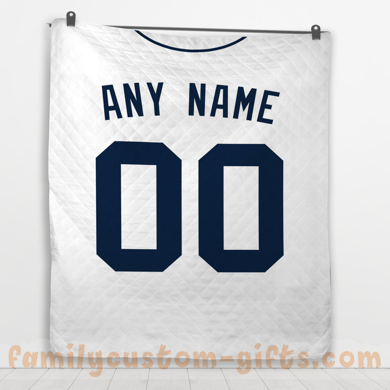 Custom Premium Quilt Blanket Detroit Jersey Baseball Personalized Quilt Gifts for Her & Him