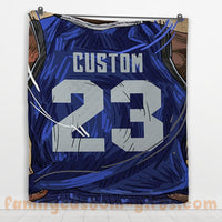 Thumbnail for Custom Premium Quilt Blanket Dallas Jersey Basketball Personalized Quilt Gifts for Her & Him