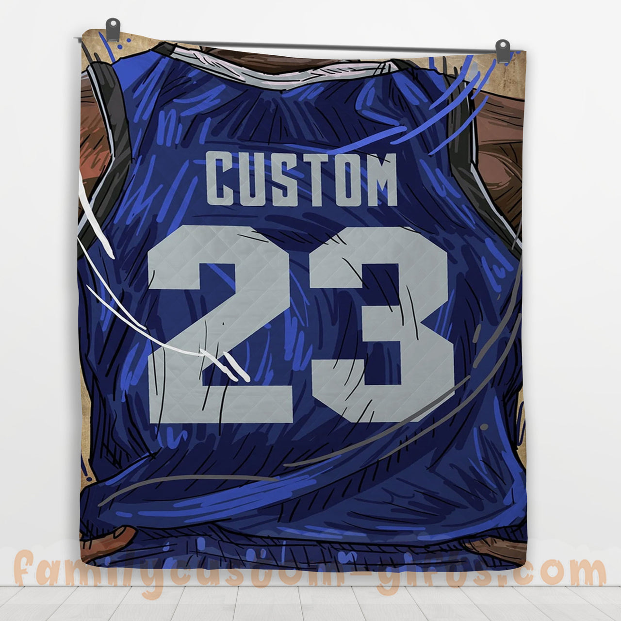 Custom Premium Quilt Blanket Dallas Jersey Basketball Personalized Quilt Gifts for Her & Him