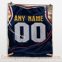 Thumbnail for Custom Premium Quilt Blanket Denver Jersey Basketball Personalized Quilt Gifts for Her & Him
