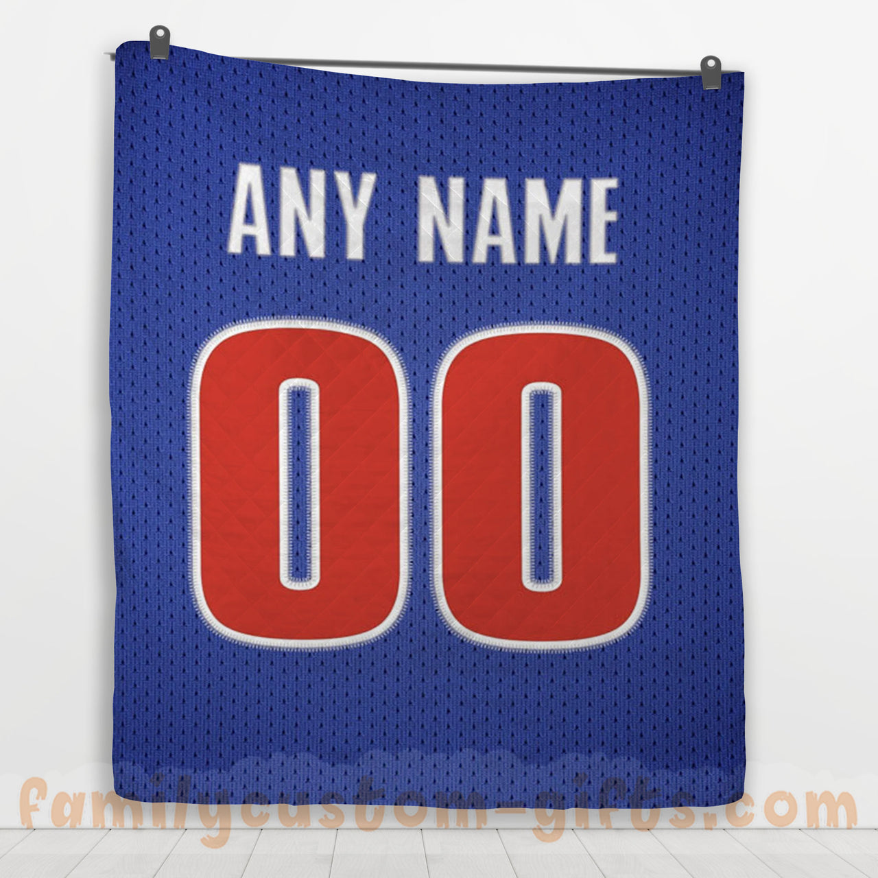 Custom Premium Quilt Blanket Detroit Jersey Basketball Personalized Quilt Gifts for Her & Him