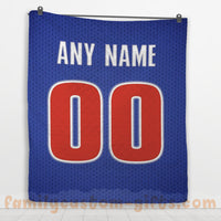 Thumbnail for Custom Premium Quilt Blanket Detroit Jersey Basketball Personalized Quilt Gifts for Her & Him