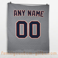 Thumbnail for Custom Premium Quilt Blanket Detroit Jersey Baseball Personalized Quilt Gifts for Her & Him