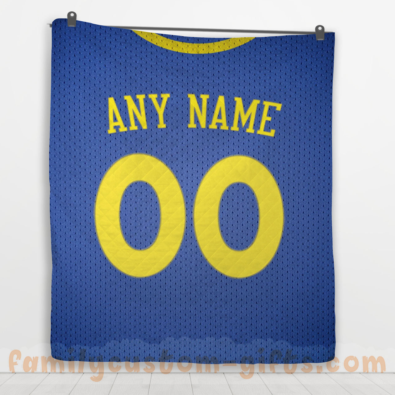 Custom Premium Quilt Blanket Golden State Jersey Basketball Personalized Quilt Gifts for Her & Him