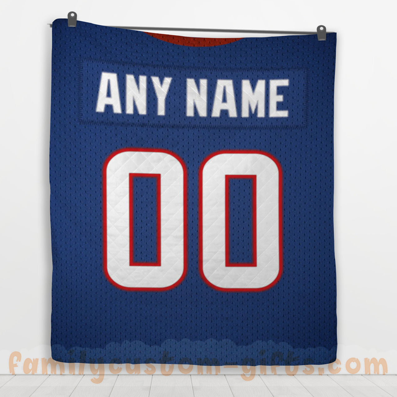 Custom Premium Quilt Blanket Houston Jersey American Football Personalized Quilt Gifts for Her & Him