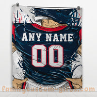 Thumbnail for Custom Premium Quilt Blanket Houston Jersey American Football Personalized Quilt Gifts for Her & Him