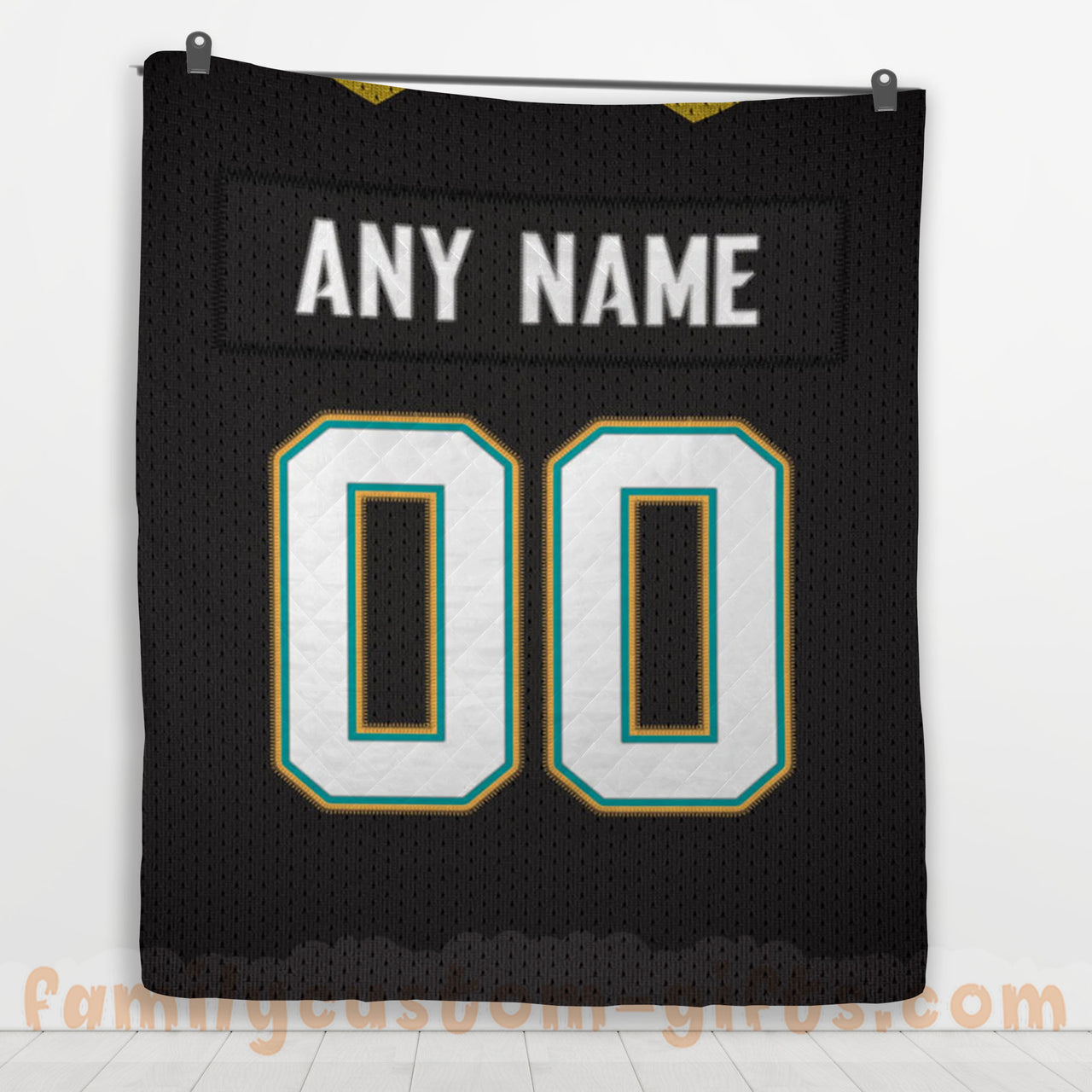 Custom Premium Quilt Blanket Jacksonville Jersey American Football Personalized Quilt Gifts for Her & Him