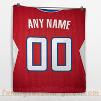 Thumbnail for Custom Premium Quilt Blanket Los Angeles Jersey Basketball Personalized Quilt Gifts for Her & Him