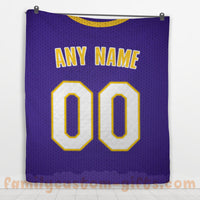 Thumbnail for Custom Premium Quilt Blanket Los Angeles Jersey Basketball Personalized Quilt Gifts for Her & Him