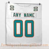 Thumbnail for Custom Premium Quilt Blanket Miami Jersey American Football Personalized Quilt Gifts for Her & Him
