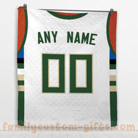 Thumbnail for Custom Premium Quilt Blanket Milwaukee Jersey Basketball Personalized Quilt Gifts for Her & Him