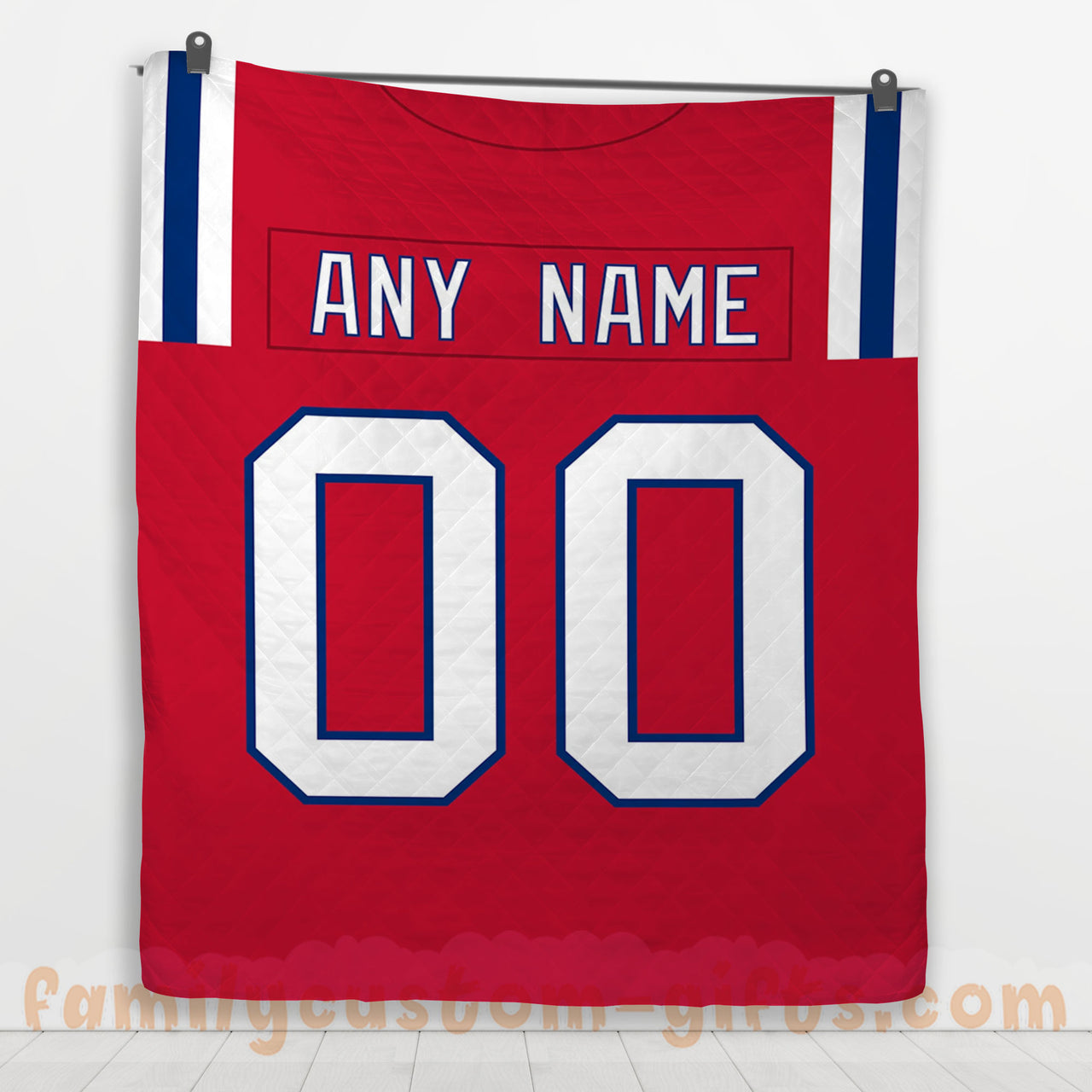 Custom Premium Quilt Blanket New England Jersey American Football Personalized Quilt Gifts for Her & Him