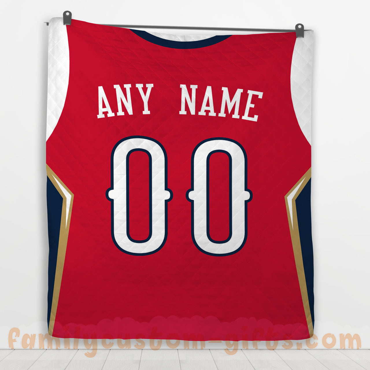 Custom Premium Quilt Blanket New Orleans Jersey Basketball Personalized Quilt Gifts for Her & Him