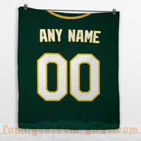 Thumbnail for Custom Premium Quilt Blanket Oakland Jersey Baseball Personalized Quilt Gifts for Her & Him