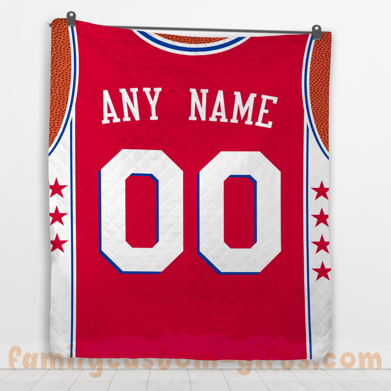 Custom Premium Quilt Blanket Philadelphia Jersey Basketball Personalized Quilt Gifts for Her & Him