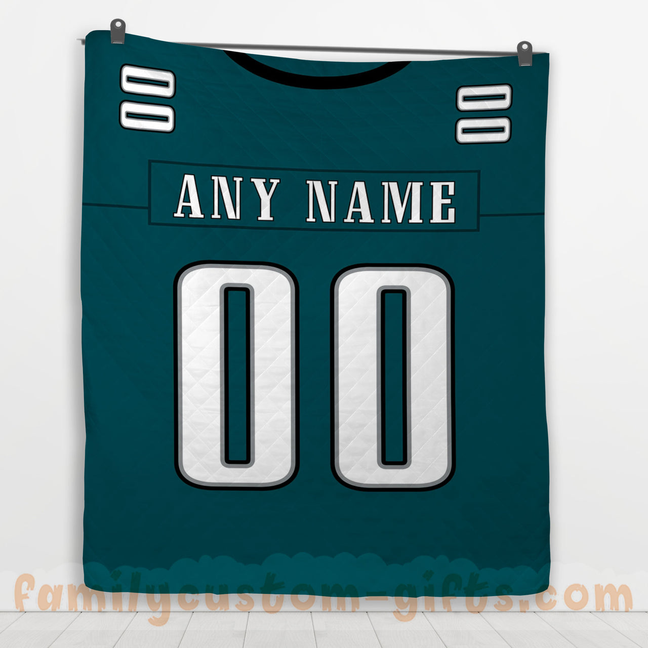 Custom Premium Quilt Blanket Philadelphia Jersey American Football Personalized Quilt Gifts for Her & Him
