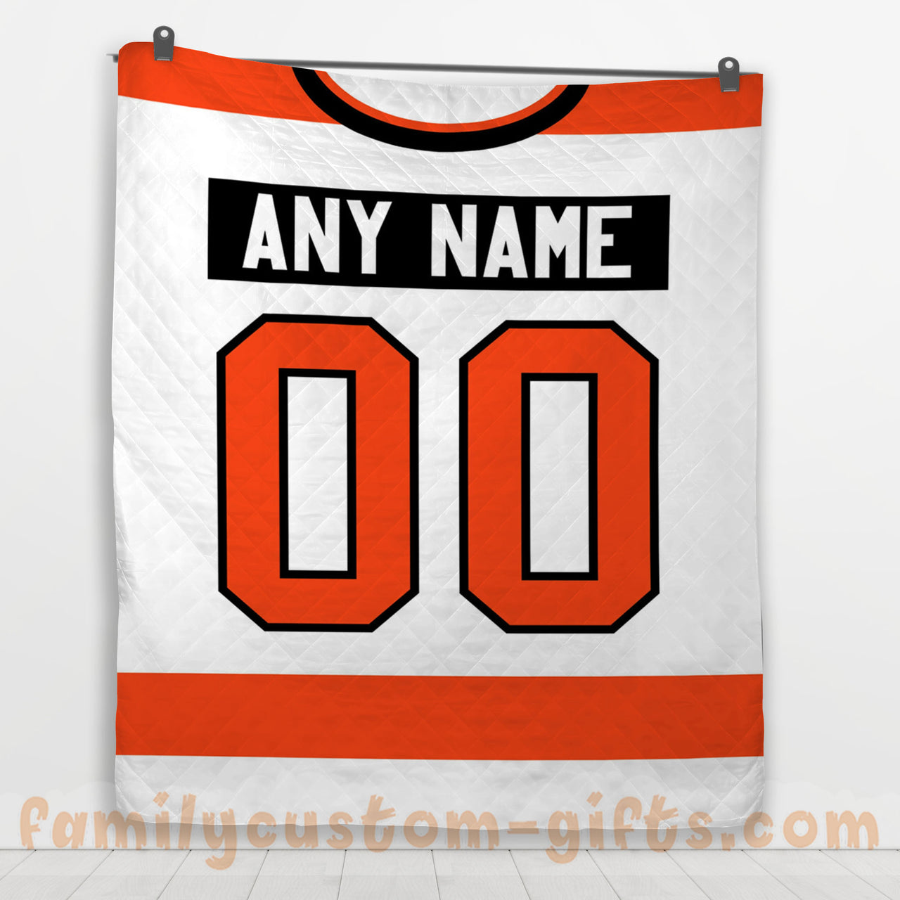 Custom Premium Quilt Blanket Philadelphia Jersey Ice Hockey Personalized Quilt Gifts for Her & Him