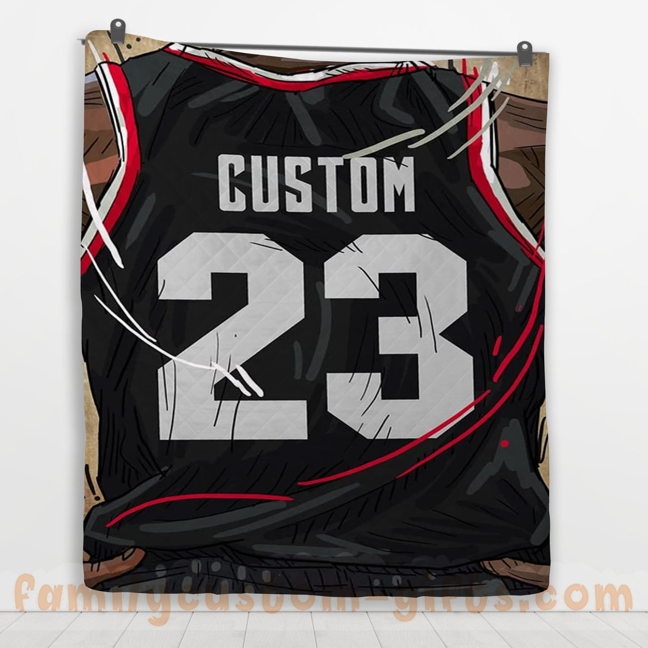 Custom Premium Quilt Blanket Portland Jersey Basketball Personalized Quilt Gifts for Her & Him