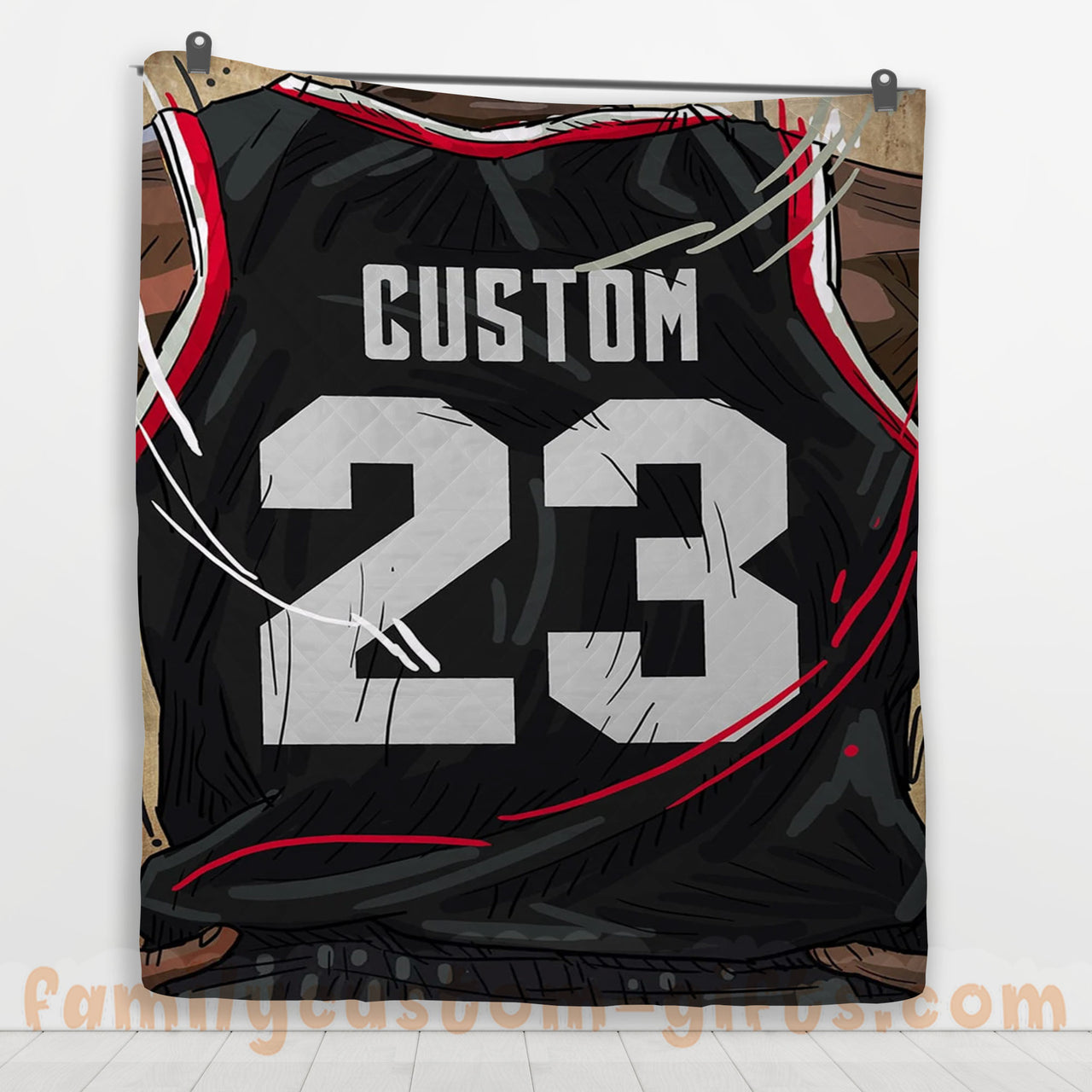 Custom Premium Quilt Blanket Portland Jersey Basketball Personalized Quilt Gifts for Her & Him