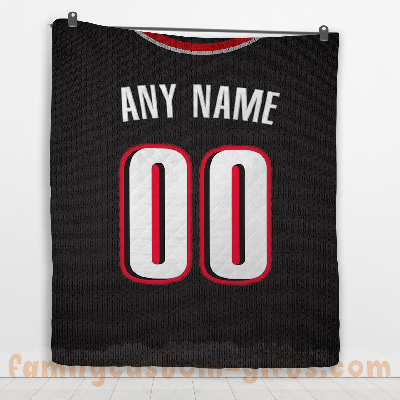 Custom Premium Quilt Blanket Portland Jersey Basketball Personalized Quilt Gifts for Her & Him