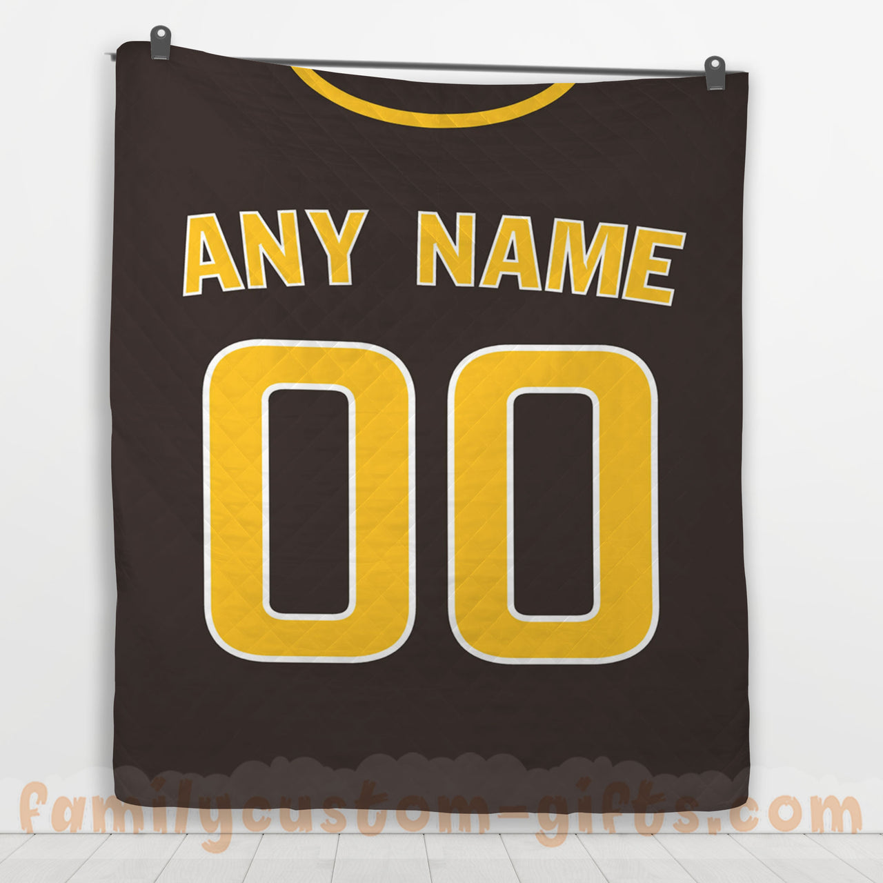 Custom Premium Quilt Blanket San Diego Jersey Baseball Personalized Quilt Gifts for Her & Him