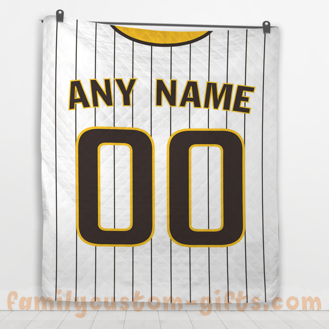 Custom Premium Quilt Blanket San Diego Jersey Baseball Personalized Quilt Gifts for Her & Him