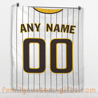 Thumbnail for Custom Premium Quilt Blanket San Diego Jersey Baseball Personalized Quilt Gifts for Her & Him