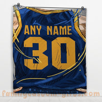 Thumbnail for Custom Premium Quilt Blanket San Francisco Jersey Basketball Personalized Quilt Gifts for Her & Him