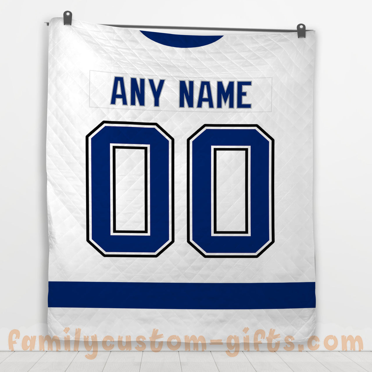 Custom Premium Quilt Blanket Tampa Bay Jersey Ice Hockey Personalized Quilt Gifts for Her & Him