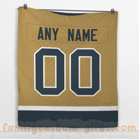 Thumbnail for Custom Premium Quilt Blanket Vegas Jersey Ice Hockey Personalized Quilt Gifts for Her & Him