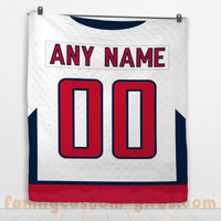 Thumbnail for Custom Premium Quilt Blanket Washington Jersey Ice Hockey Personalized Quilt Gifts for Her & Him