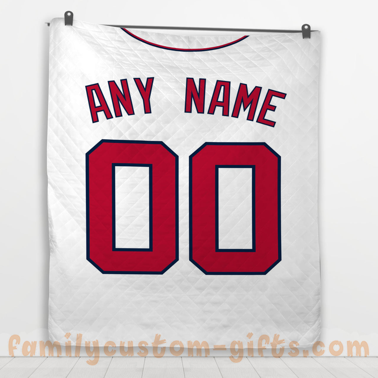 Custom Premium Quilt Blanket Washington Jersey Baseball Personalized Quilt Gifts for Her & Him