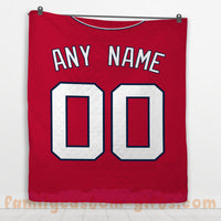 Thumbnail for Custom Premium Quilt Blanket Washington Jersey Baseball Personalized Quilt Gifts for Her & Him