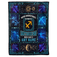 Thumbnail for Personalize Custom Sagittarius Man Boys Zodiac Constellation Fleece Throw Sherpa Blanket