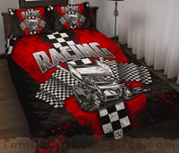 Thumbnail for Custom Quilt Sets Sprint Cars Red Watercolor Premium Quilt Bedding for Boys Girls Men Women