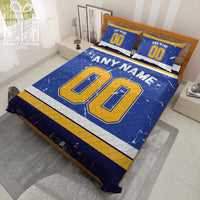 Thumbnail for Custom Quilt Sets  St. Louis Jersey Personalized Ice hockey Premium Quilt Bedding for Men Women